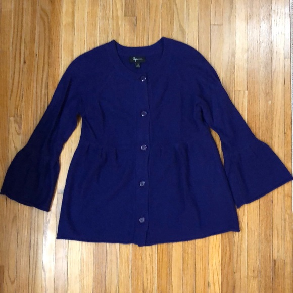 Aqua Sweaters - Women’s Aqua purple cashmere cardigan sweater size M